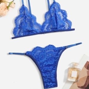 Floral Lace Lingerie Set Sz M